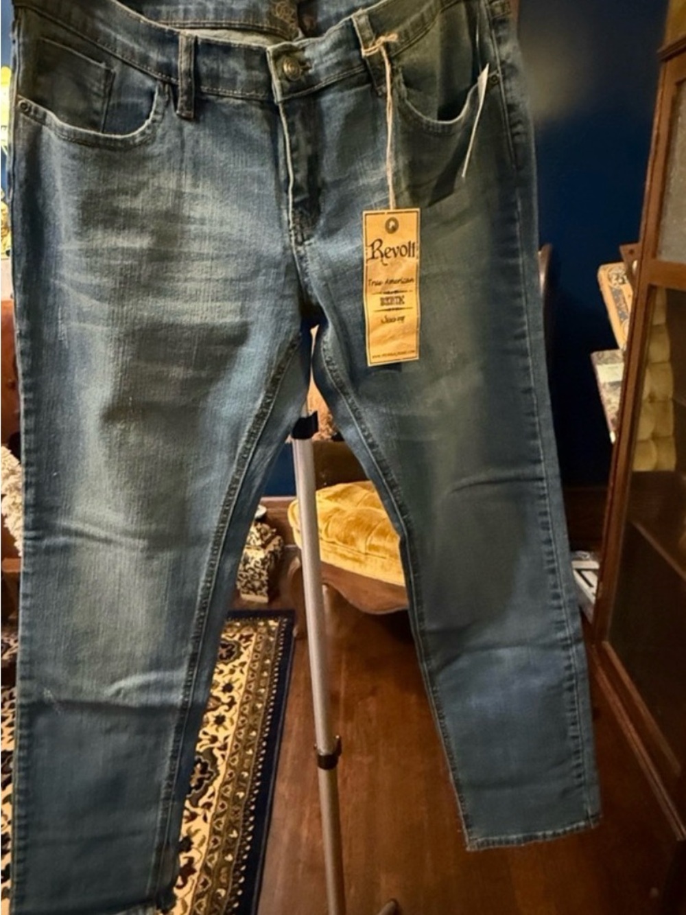 Revolt  Women's Blue Jeans- Size 13 Jeans  NWT| Slit Hem | Stretch Denim